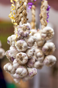 Knoblauch - zum Zopf geflochten