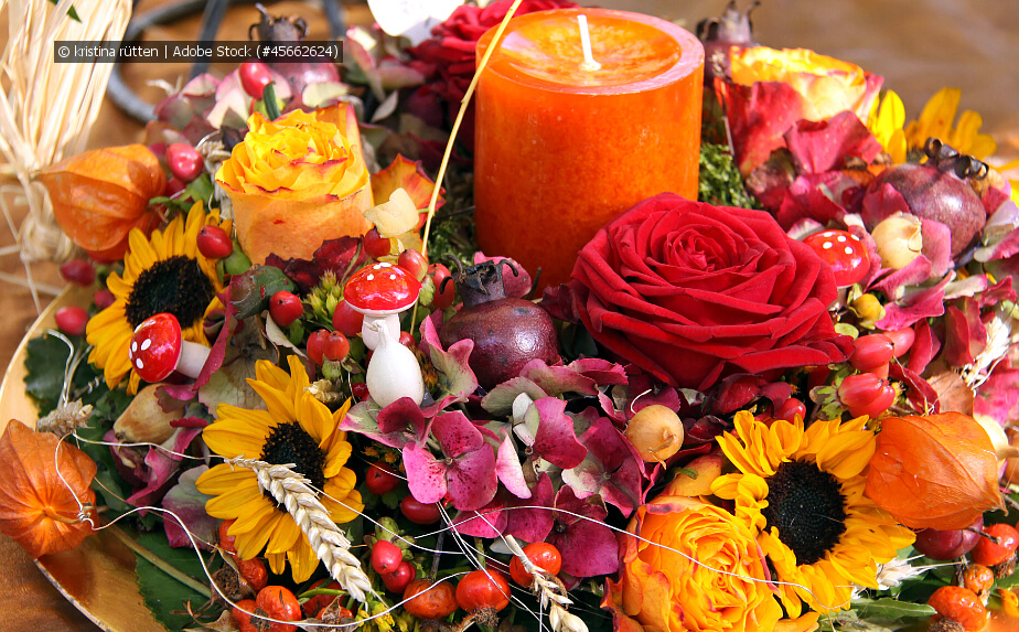 Herbstdekoration für den Balkon