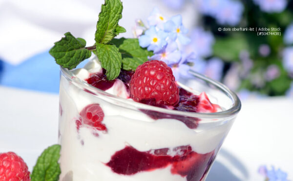 Zum Abschluss einen Himbeer-Joghurt-Quark